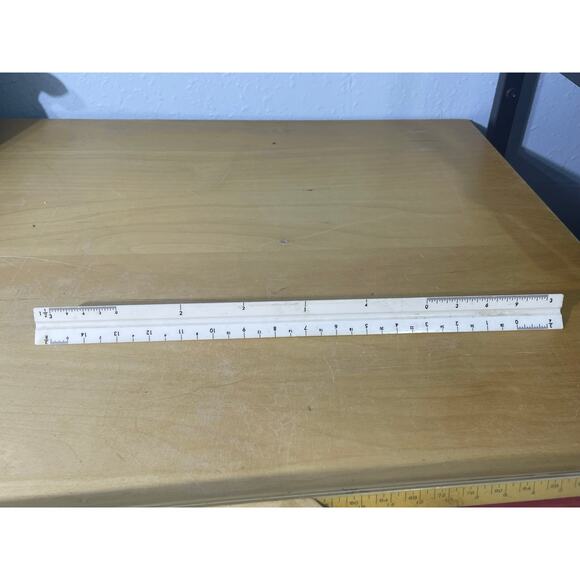 Vintage Triangular Architect Rulers 12" Lot of 3 Engineering Drafting Dietzgen - Picture 5 of 7